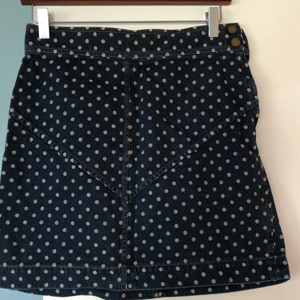Rebecca Taylor denim polka dot mini skirt